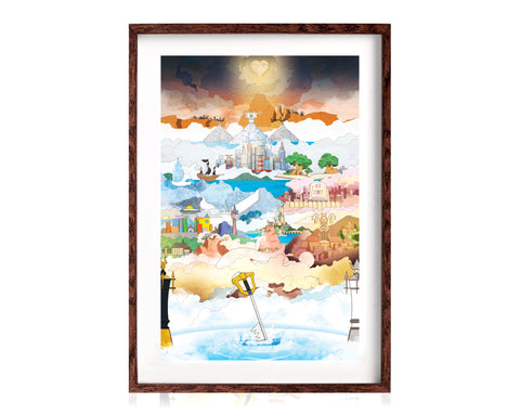 Kingdom Hearts 3 World - Art Print