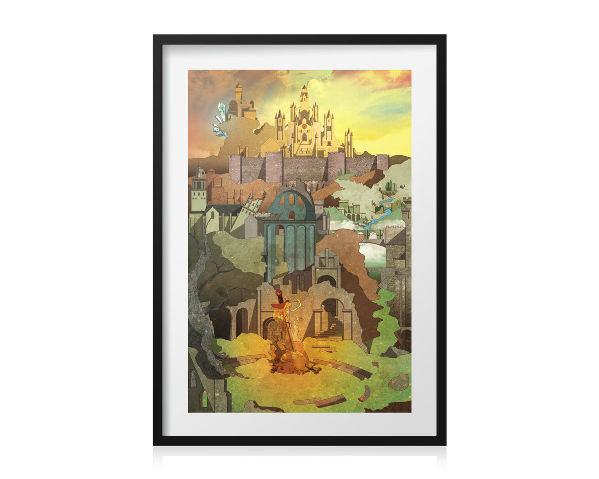 Lordran - Firelink Shrine - Art Print– Subconscious Realms