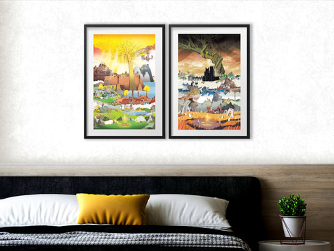 Elden Ring - The Lands Between and Realm of Shadow - Art Print Set