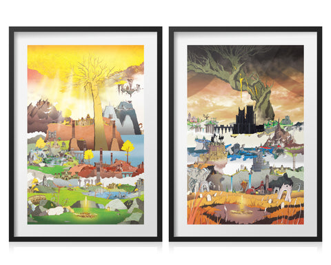 Elden Ring - The Lands Between and Realm of Shadow - Art Print Set