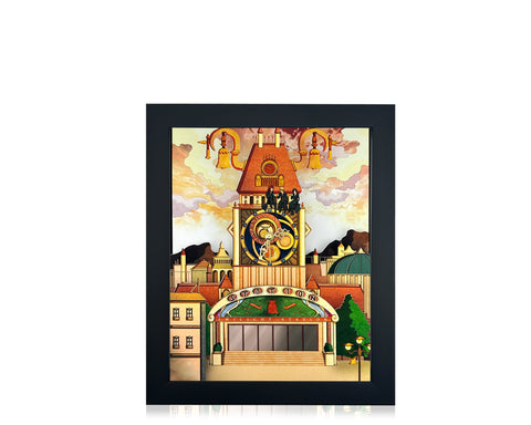 Kingdom Hearts - Twilight Town - Shadowbox Art