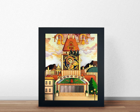 Kingdom Hearts - Twilight Town - Shadowbox Art