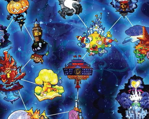 Kingdom Hearts - Celestial Map - Art Print