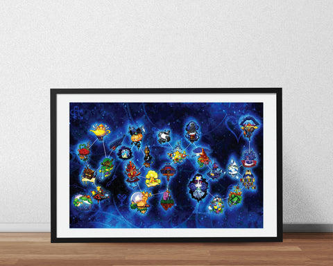 Kingdom Hearts - Celestial Map - Art Print