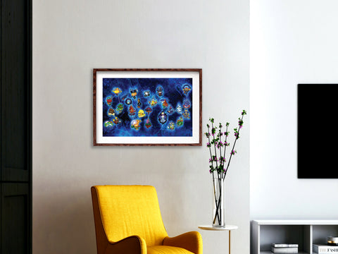 Kingdom Hearts - Celestial Map - Art Print