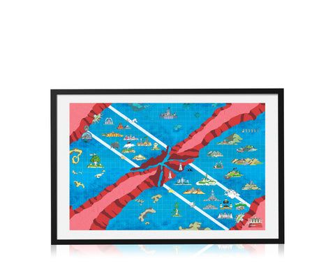 OP - Map of the Grand Line - Art Print