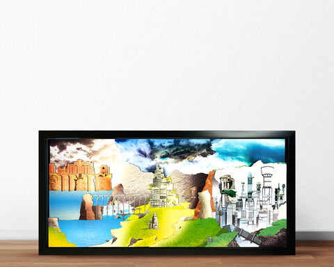 Shadow of the Colossus Triptych - Shadowbox Art