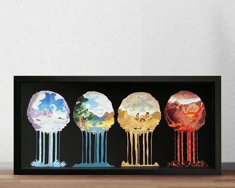 Elemental Rift Series - Shadowbox Art
