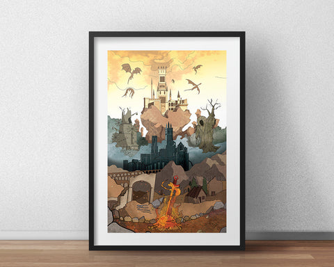 Dark Souls - By the Bonfire - Art Print