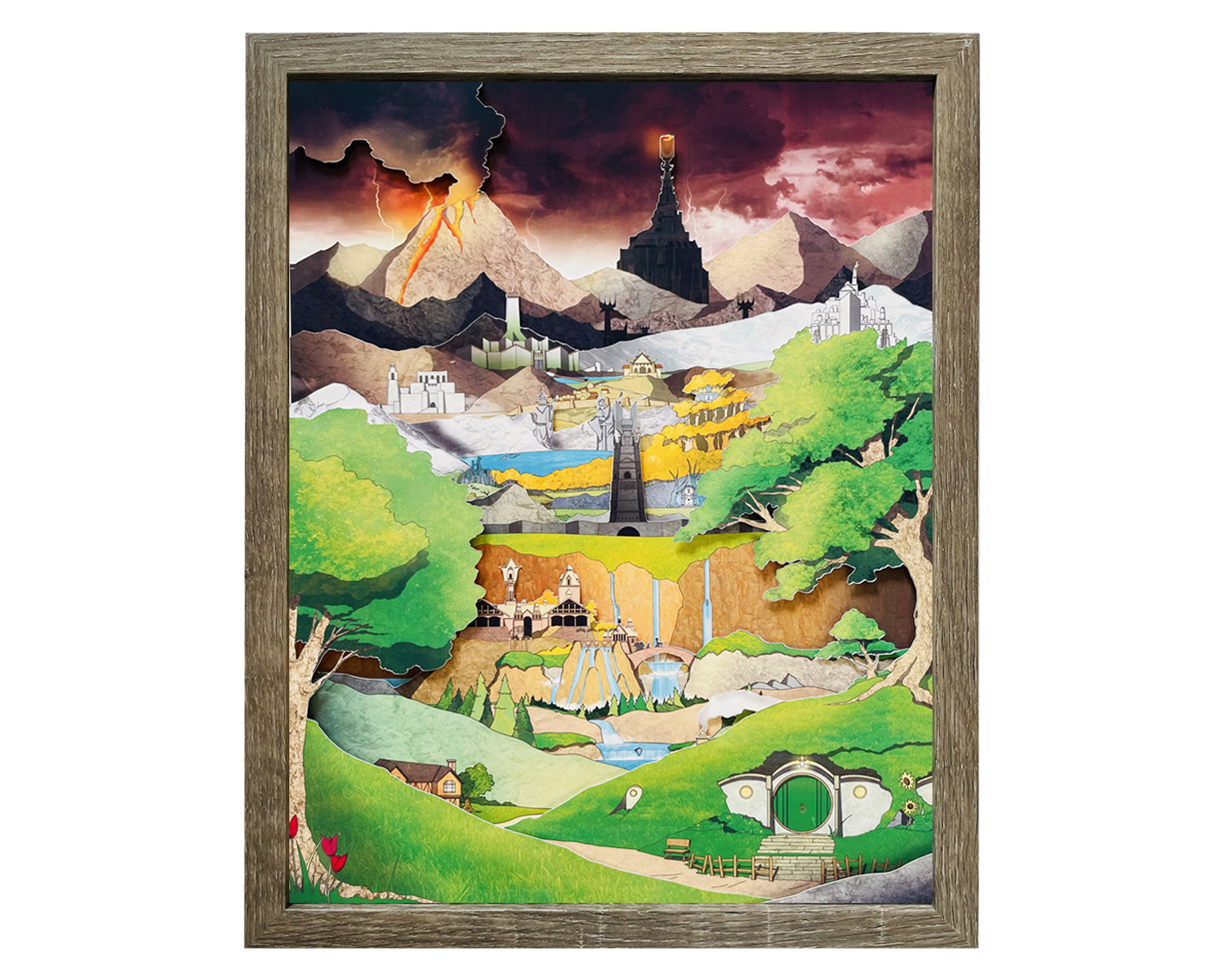 Lord of the Rings - Middle Earth - Shadowbox Art– Subconscious Realms