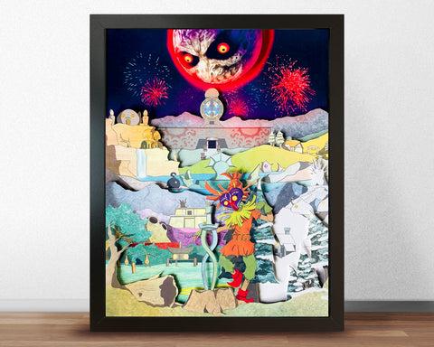 Majora's Mask - Shadowbox Art