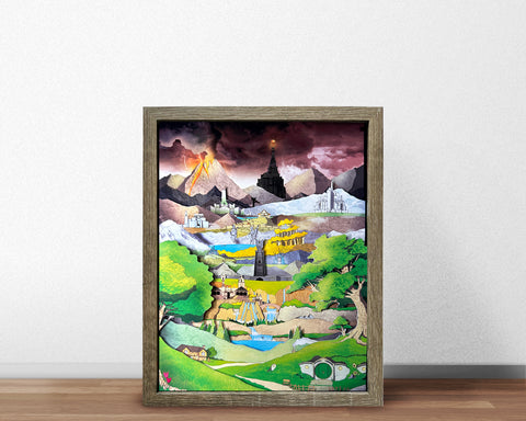 Lord of the Rings - Middle Earth - Mini Shadowbox Art