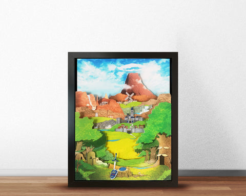 Ocarina of Time - Mini Shadowbox Art