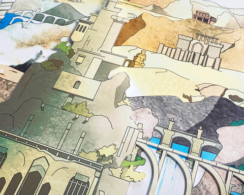 Shadow of the Colossus - Forbidden Lands - Mini Shadowbox Art