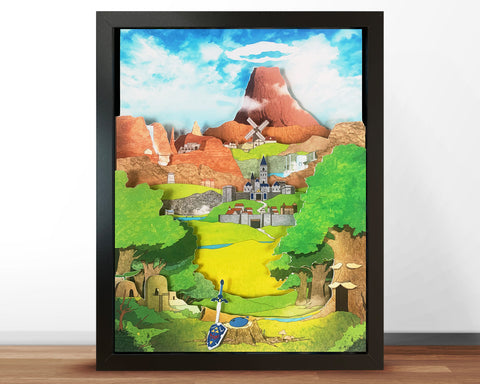 Ocarina of Time - Shadowbox Art