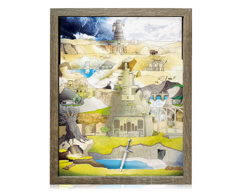 Shadow of the Colossus - Forbidden Lands - Shadowbox Art
