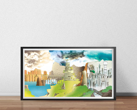 Shadow of the Colossus Triptych - Art Print